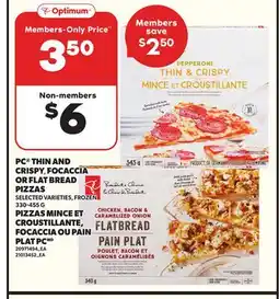 Independent Grocer PC THIN AND CRISPY, FOCACCIA OR FLAT BREAD PIZZAS, 330-455 G offer