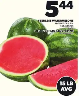 Independent Grocer SEEDLESS WATERMELONS, 15 LB AVERAGE EACH offer