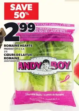 Independent Grocer ROMAINE HEARTS, 3'S offer