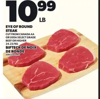 Independent Grocer EYE OF ROUND STEAK offer