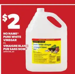 Independent Grocer NO NAME PURE WHITE VINEGAR, 4 L offer