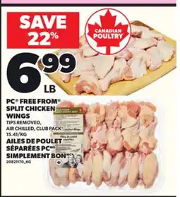 Independent Grocer PC FREE FROM SPLIT CHICKEN WINGS offer
