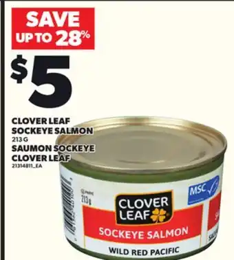 Independent Grocer CLOVER LEAF SOCKEYE SALMON, 213 G offer