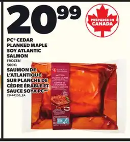 Independent Grocer PC CEDAR PLANKED MAPLE SOY ATLANTIC SALMON, 500 G offer