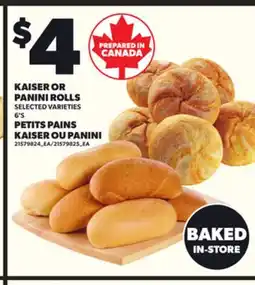 Independent Grocer KAISER OR PANINI ROLLS, 6'S offer