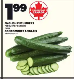 Independent Grocer ENGLISH CUCUMBERS offer