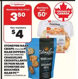 Independent Grocer STONEFIRE NAAN CRISPS 170 G, NAAN DIPPERS, 200 G offer