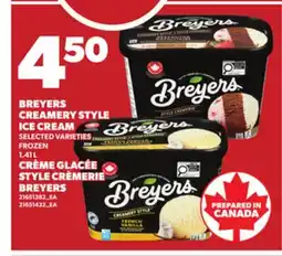 Independent Grocer BREYERS CREAMERY STYLE ICE CREAM, 1.41 L offer