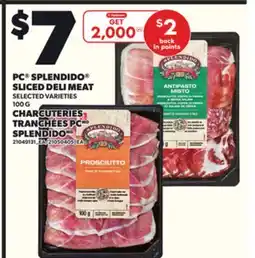 Independent Grocer PC SPLENDIDO SLICED DELI MEAT 100 G offer