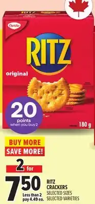 Metro RITZ CRACKERS offer