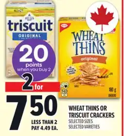 Metro WHEAT THINS OR TRISCUIT CRACKERS offer
