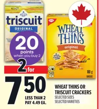 Metro WHEAT THINS OR TRISCUIT CRACKERS offer