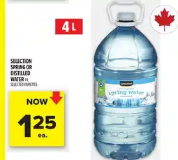 Metro SELECTION SPRING OR DISTILLED WATER 4 L offer