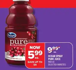 Metro OCEAN SPRAY PURE JUICE offer