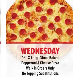 Metro 16 X-LARGE STONE BAKED PEPPERONI & CHEESE PIZZA offer