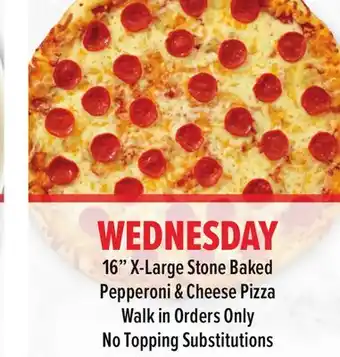 Metro 16 X-LARGE STONE BAKED PEPPERONI & CHEESE PIZZA offer