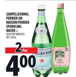 Metro SANPELLEGRINO, PERRIER OR MAISON PERRIER SPARKLING WATER offer