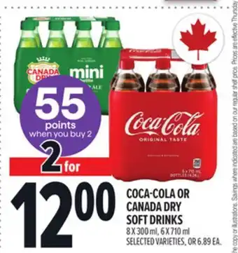 Metro COCA-COLA OR CANADA DRY SOFT DRINKS offer