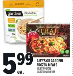 Metro AMY'S OR GARDEIN FROZEN MEALS offer