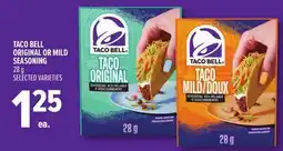 Metro TACO BELL ORIGINAL OR MILD SEASONING offer