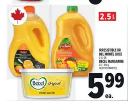 Metro IRRESISTIBLE OR DEL MONTE JUICE offer