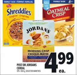 Metro POST OR JORDANS CEREAL offer