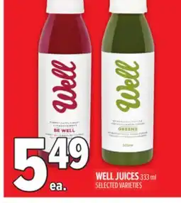 Metro WELL JUICES offer