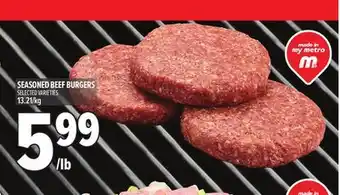 Metro SEASONED BEEF BURGERS offer