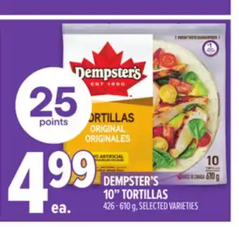 Metro DEMPSTER'S 10 TORTILLAS offer