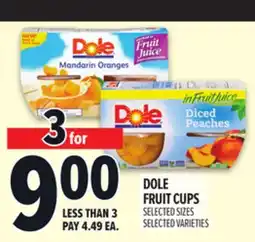 Metro DOLE FRUIT CUPS offer