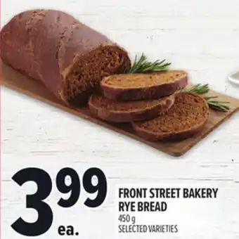Metro FRONT STREET BAKERY RYE BREAD offer