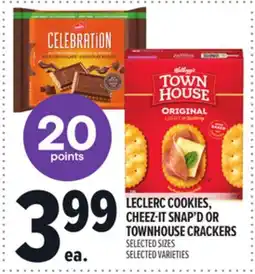 Metro LECLERC COOKIES, CHEEZ-IT SNAP'D OR TOWNHOUSE CRACKERS offer