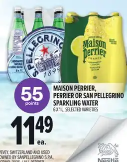 Metro MAISON PERRIER, PERRIER OR SAN PELLEGRINO SPARKLING WATER offer