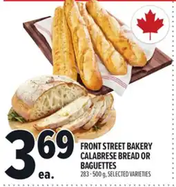 Metro FRONT STREET BAKERY CALABRESE BREAD OR BAGUETTES offer