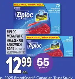 Metro ZIPLOC MEGA PACK FREEZER OR SANDWICH BAGS offer