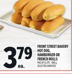 Metro FRONT STREET BAKERY HOT DOG, HAMBURGER OR FRENCH ROLLS offer