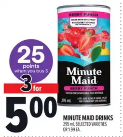 Metro MINUTE MAID DRINKS offer