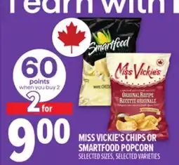 Metro MISS VICKIE'S CHIPS OR SMARTFOOD POPCORN offer