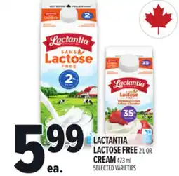 Metro LACTANTIA LACTOSE FREE 2 L OR CREAM 473 ML offer