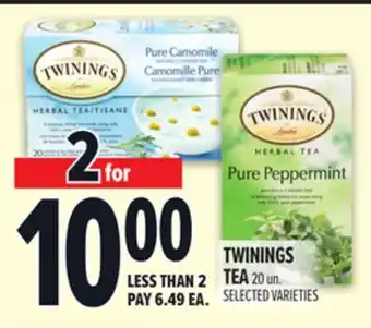 Metro TWININGS TEA offer