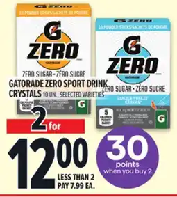 Metro GATORADE ZERO SPORT DRINK CRYSTALS offer