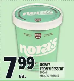 Metro NORA'S FROZEN DESSERT offer