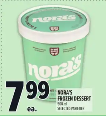 Metro NORA'S FROZEN DESSERT offer