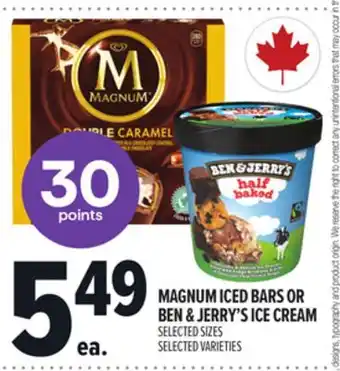 Metro MAGNUM ICED BARS OR BEN & JERRY'S ICE CREAM offer