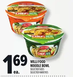 Metro WILLI FOOD NOODLE BOWL offer