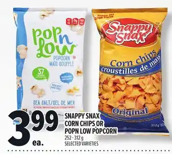 Metro SNAPPY SNAX CORN CHIPS OR POPN LOW POPCORN offer