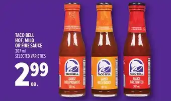 Metro TACO BELL HOT, MILD OR FIRE SAUCE offer