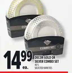 Metro DECOR GOLD OR SILVER COMBO SET offer