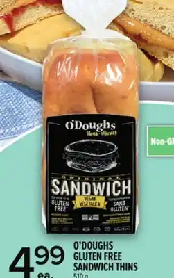 Metro O'DOUGHS GLUTEN FREE SANDWICH THINS offer