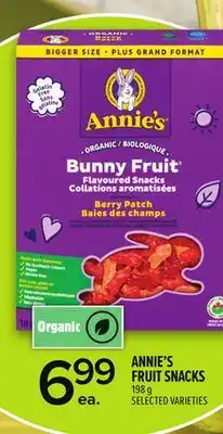 Metro ANNIE'S FRUIT SNACKS offer